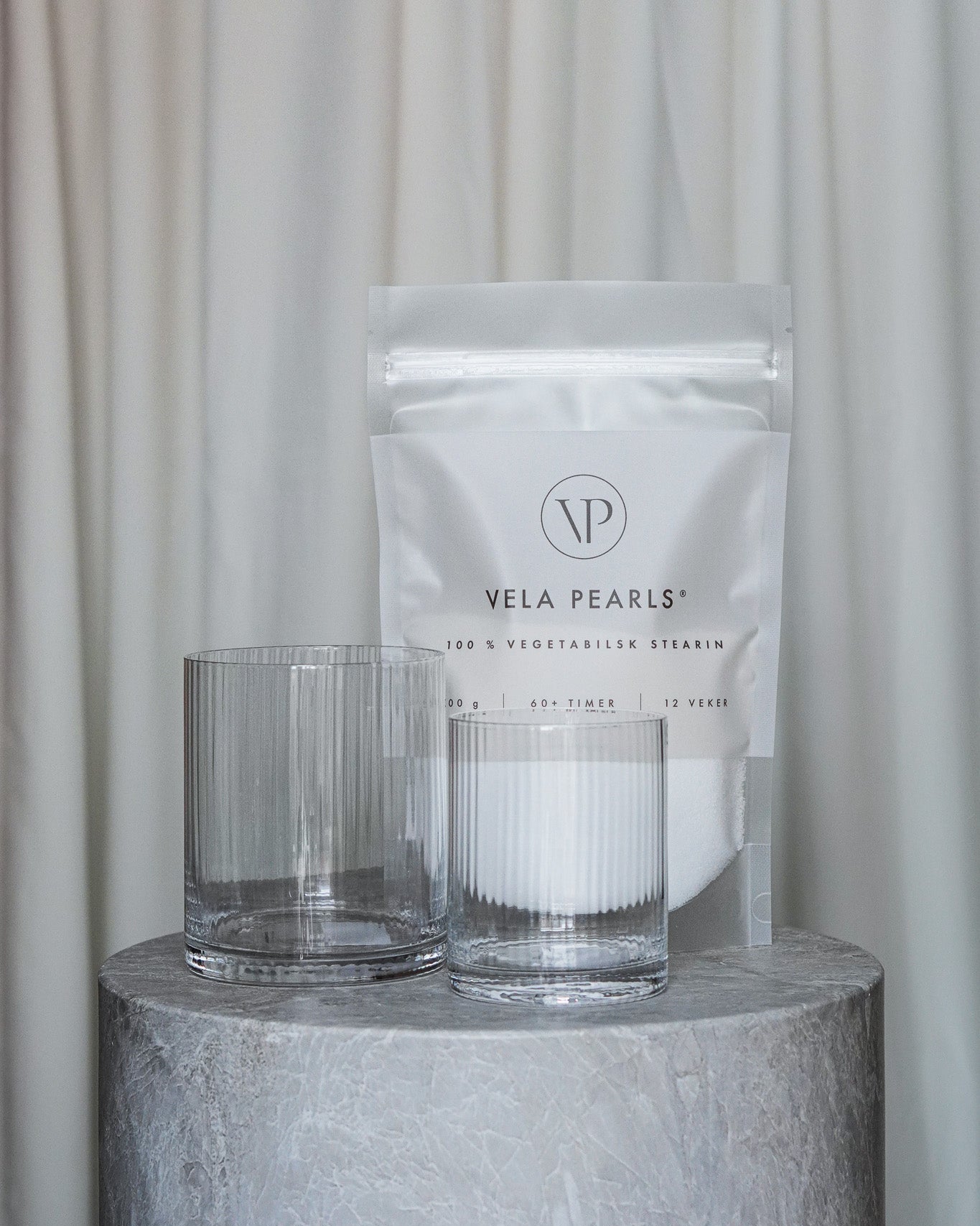Ramsjø lyslykter + Vela Pearls 500g