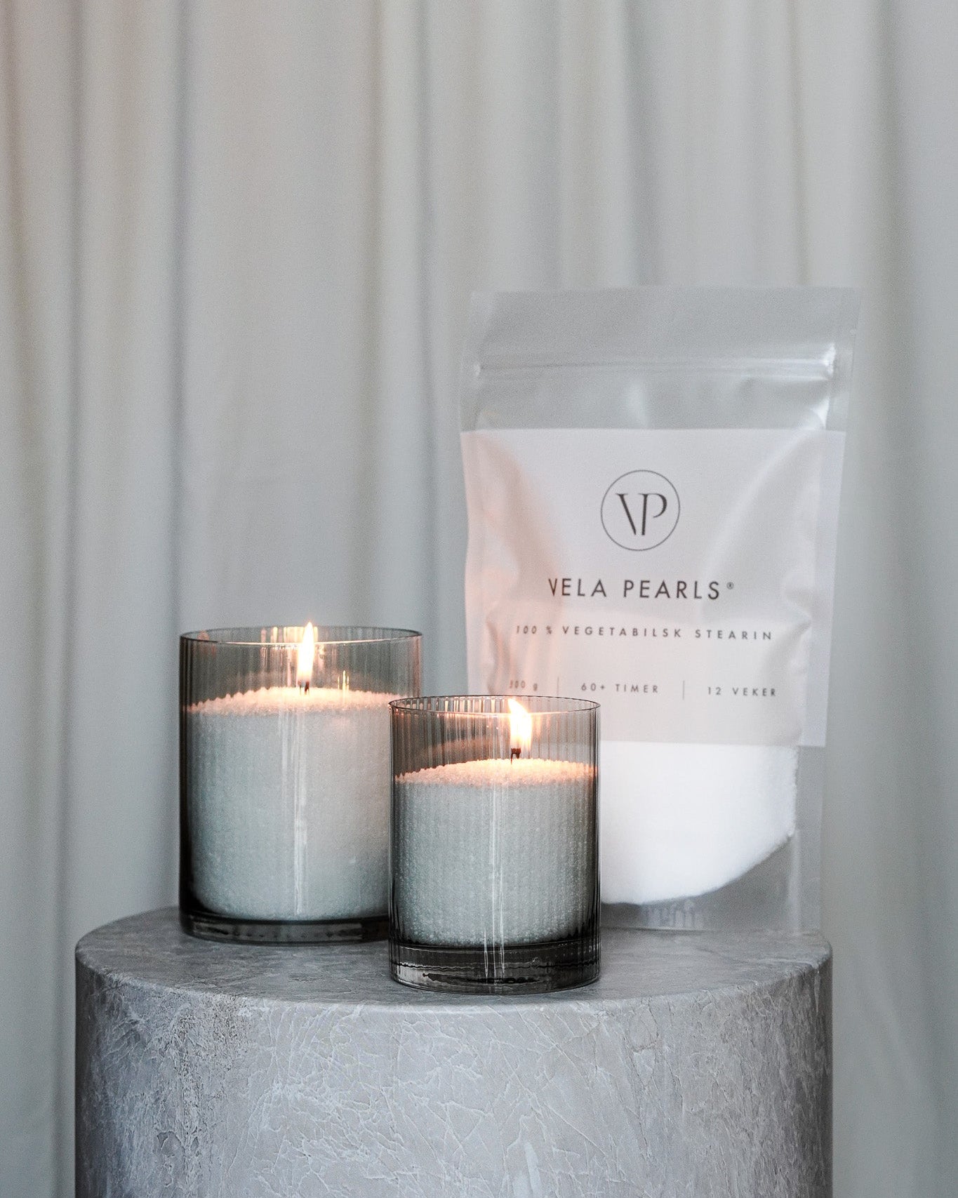 Ramsjø lyslykter + Vela Pearls 500g